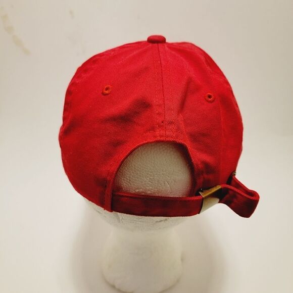 MUKA Air Bear Distressed Dad Hat Red Adjustable   O/S - Picture 3 of 7